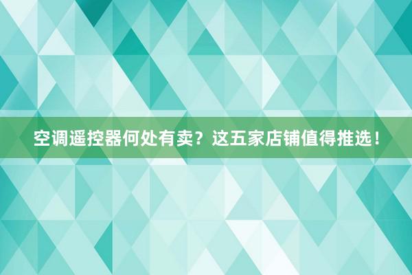 空调遥控器何处有卖？这五家店铺值得推选！